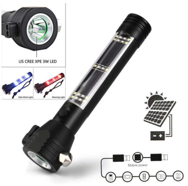 solar led flashlight